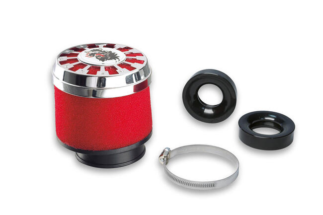 049802 Filtro Aria Red Filter E13 Con ø 60 Dritto Per Carburatori Filettati Phbg 15÷21 - Phbl 20÷26 Malossi